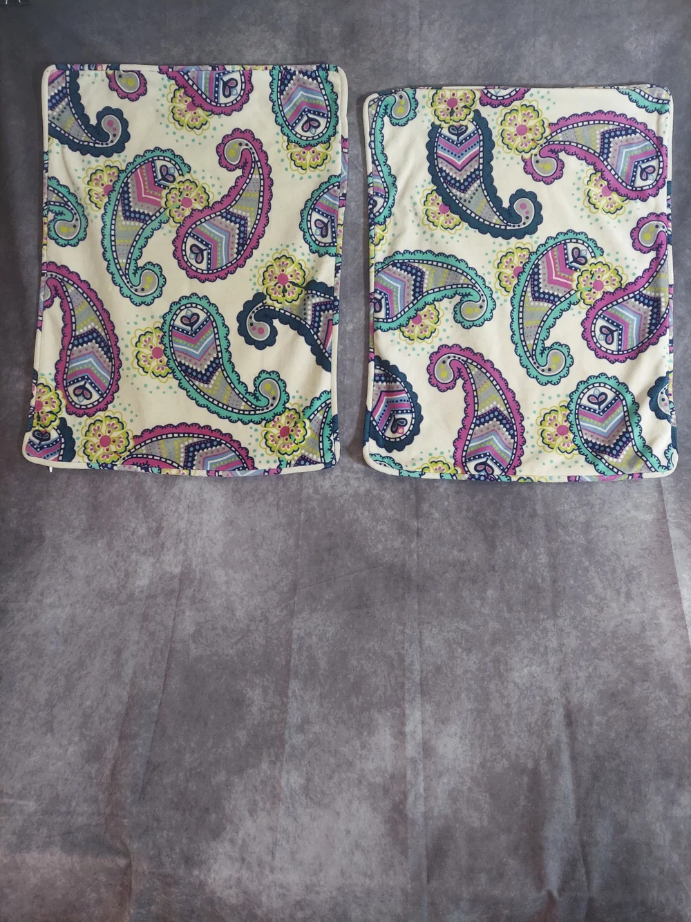 PBTeen Boho Paisley Zippered Standard Pillowcases Set of 2 | 100% Poly | GUC